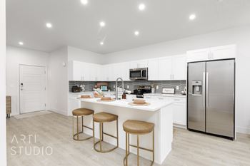 Modern kitchen with bar